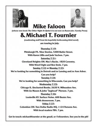 Mike Faloon Reads From The Other Night at Quinn's w/ friends!