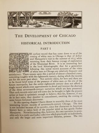 The Development of Chicago 1674-1914; Shown in a series of contemporary original narratives [FIRST EDITION]
