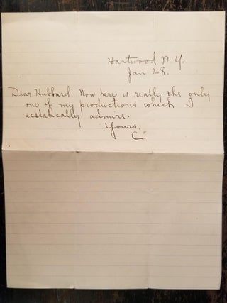 Handwritten Letters from Stephen Crane to Elbert Hubbard and Related Ephemera