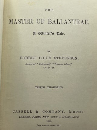 The Master of Ballantrae; A Winter's Tale [FIRST EDITION]