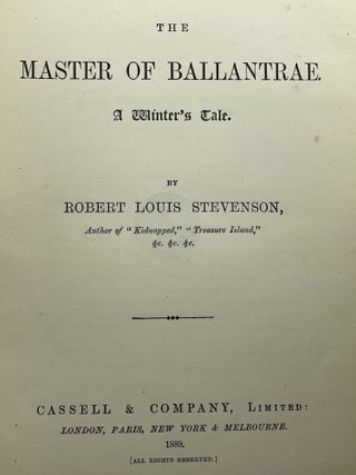 The Master of Ballantrae; A Winter's Tale