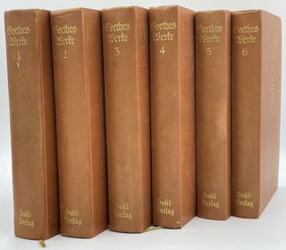 Item #3080 Goethes Werke in sechs B §nden (Goethe's Works in Six Volumes). Johann Wolfgang von...