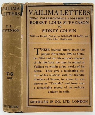 Item #3127 Valima Letters; Being correspondence addressed by Robert Louis Stevenson to Sidney...