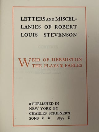 Weir of Hermiston / The Plays / Fables [Thistle Edition]