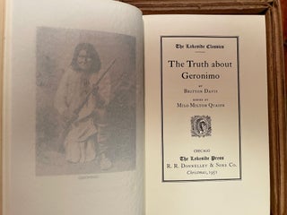 Item #4252 The Truth About Geronimo. Britton DAVIS, Milo Milton QUAIFE