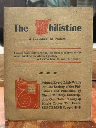 Item #4433 The Philistine: September, 1900; A Periodical of Protest. Elbert HUBBARD
