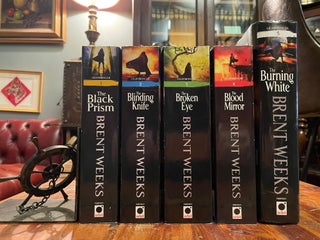 Item #5294 The Lightbringer Series [complete in 5 volumes]; The Black Prism; The Blinding Knife;...