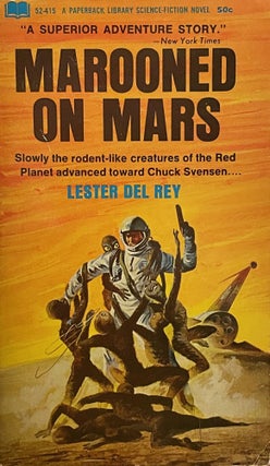 Item #5585 Marooned on Mars. Lester DEL REY