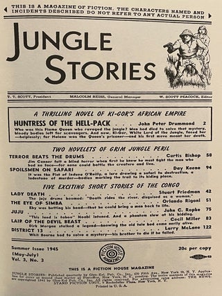 Jungle Stories Vol. 3, No. 5 Summer 1945