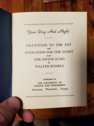 Your Day and Night; Salutation to the Day and Invocation for the Night from the Divine Iliad